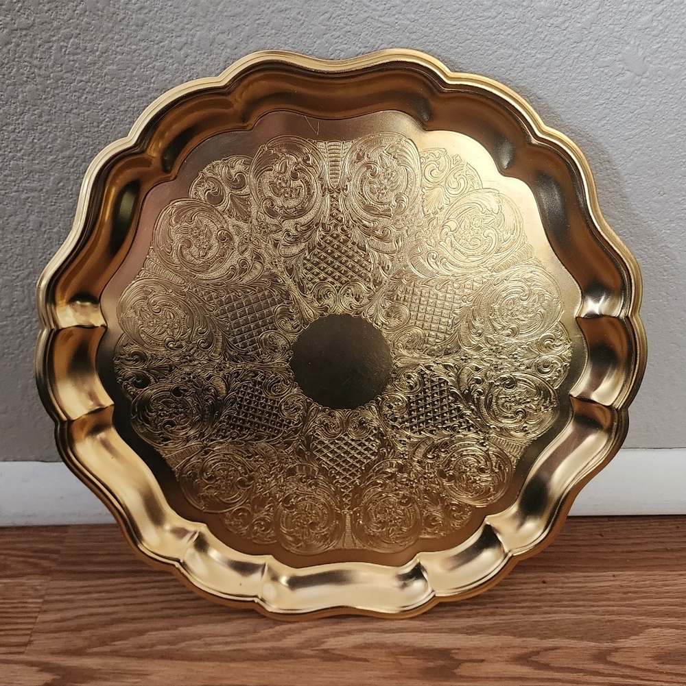 Elegant Gold Decorative Tray